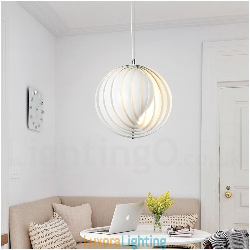 Designer Touch Decorative Globe White Rotate Postmodern DIY Pendant Light