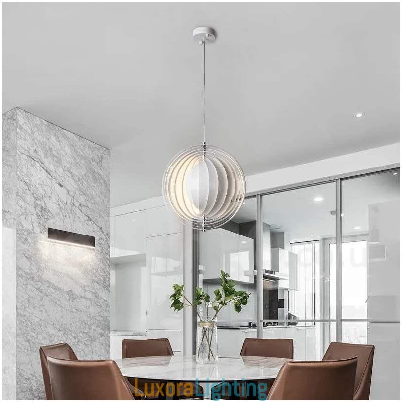 Designer Touch Decorative Globe White Rotate Postmodern DIY Pendant Light