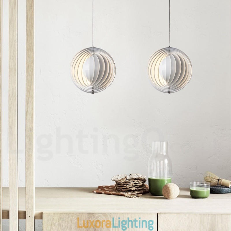 Designer Touch Decorative Globe White Rotate Postmodern DIY Pendant Light