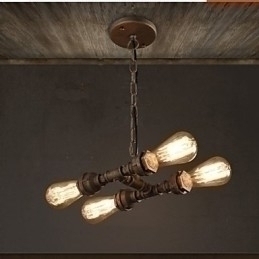 Designer Touch Decorative 4 Light American Industrial Water Pipe Retro style Wind