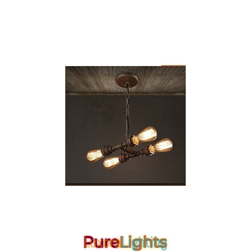 Designer Touch Decorative 4 Light American Industrial Water Pipe Retro style Wind