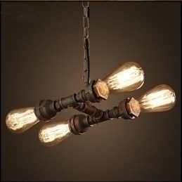 Designer Touch Decorative 4 Light American Industrial Water Pipe Retro style Wind