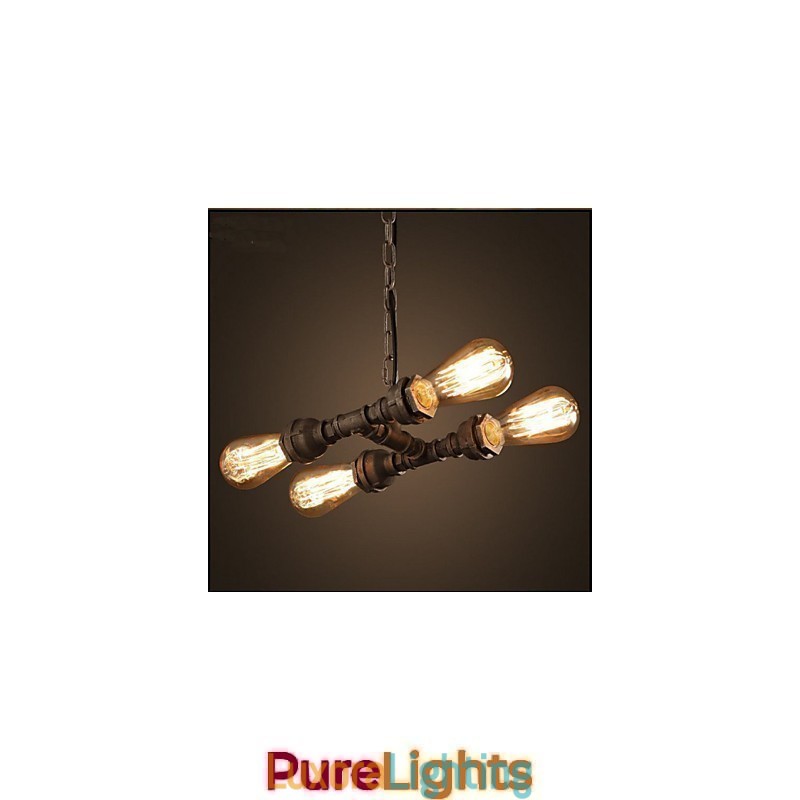 Designer Touch Decorative 4 Light American Industrial Water Pipe Retro style Wind