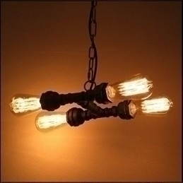 Designer Touch Decorative 4 Light American Industrial Water Pipe Retro style Wind