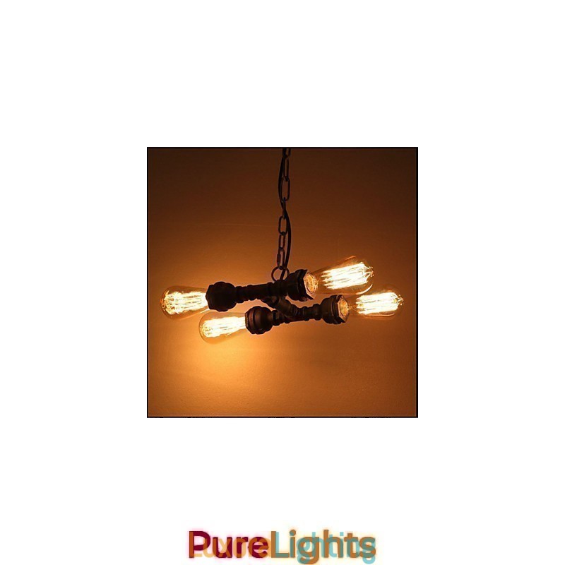 Designer Touch Decorative 4 Light American Industrial Water Pipe Retro style Wind