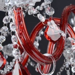 Designer Touch Decorative Red Crystal Candle Chandelier
