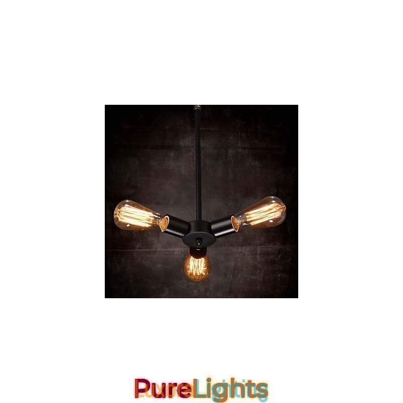 Designer Touch Decorative Pendant Light 3 Lights Country Style Wrought Iron