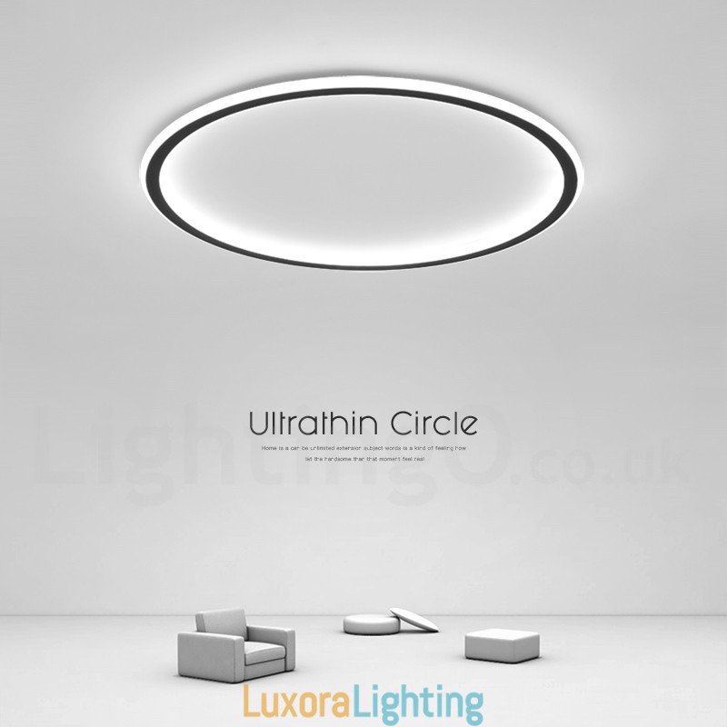 Designer Touch Decorative Ultra Thin Dimmable Modern Contemporary Nordic Style Flush Mount Ceiling Lights with Remote Control Also Can Be Used As Wall Light