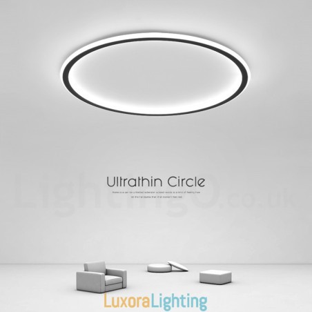 Designer Touch Decorative Ultra Thin Dimmable Modern Contemporary Nordic Style Flush Mount Ceiling Lights with Remote Control Also Can Be Used As Wall Light