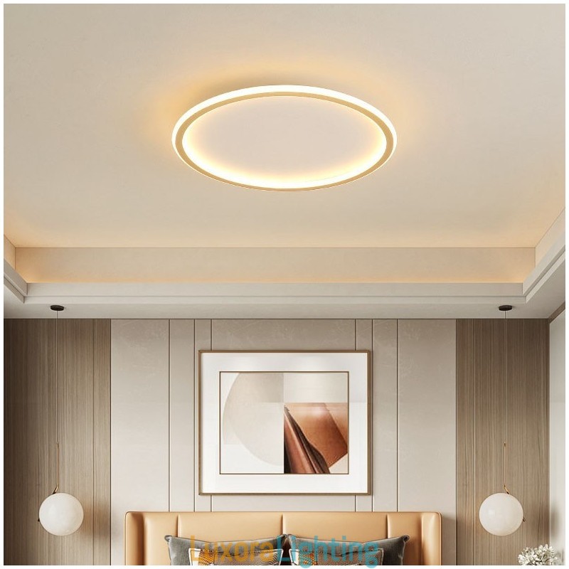 Designer Touch Decorative Ultra Thin Dimmable Modern Contemporary Nordic Style Flush Mount Ceiling Lights with Remote Control Also Can Be Used As Wall Light