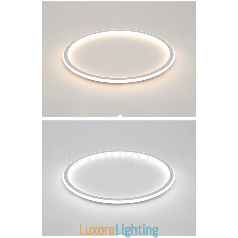 Designer Touch Decorative Ultra Thin Dimmable Modern Contemporary Nordic Style Flush Mount Ceiling Lights with Remote Control Also Can Be Used As Wall Light