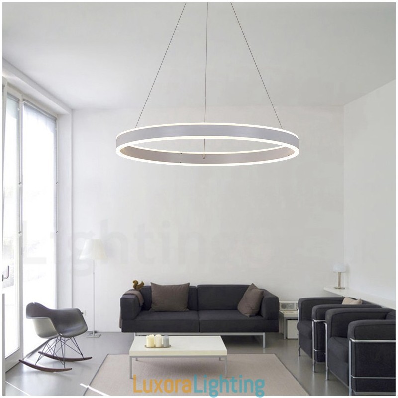 Designer Touch Decorative 1 Ring Two Strips Art Deco Pendant Light 60cm Suspended Light