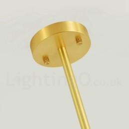 Designer Touch Decorative 3 Light Pure Brass Northern Europe Bean Chandelier Modern Metal Molecules Pendant Light