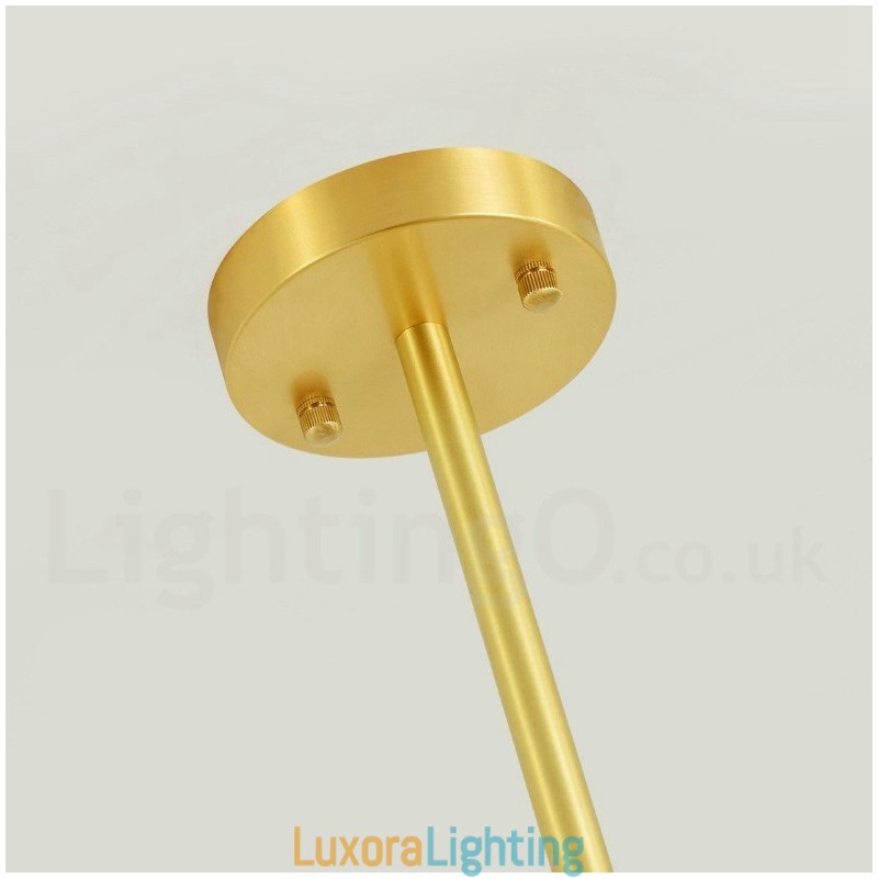 Designer Touch Decorative 3 Light Pure Brass Northern Europe Bean Chandelier Modern Metal Molecules Pendant Light