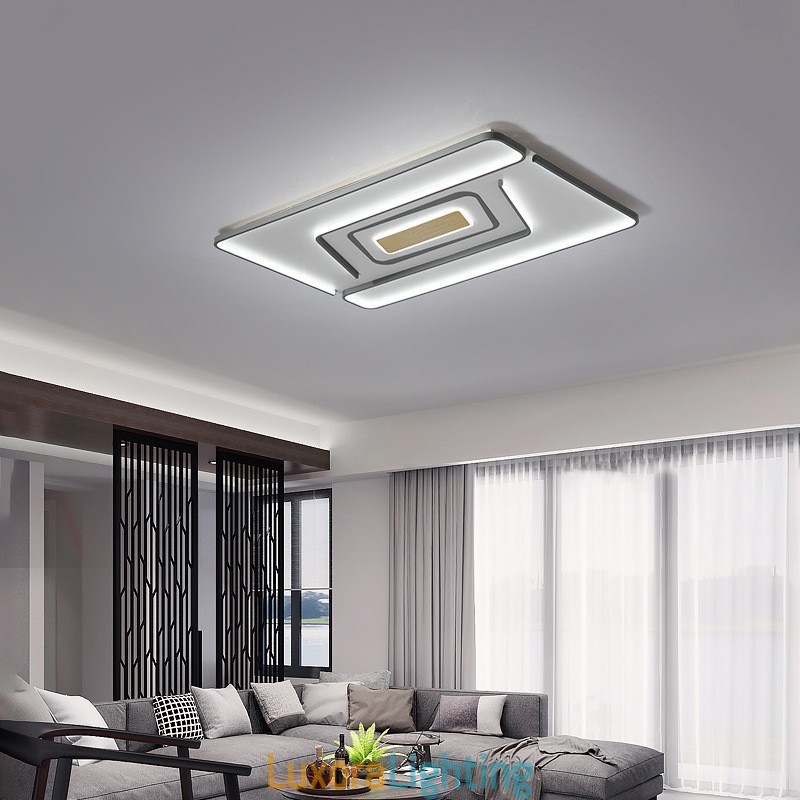 Designer Touch Decorative Rectangle Modern Contemporary Flush Mount Light