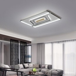 Designer Touch Decorative Rectangle Modern Contemporary Flush Mount Light