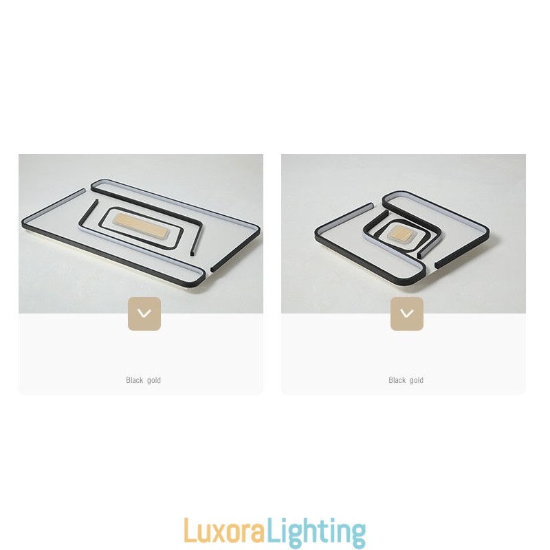 Designer Touch Decorative Rectangle Modern Contemporary Flush Mount Light