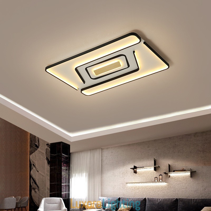 Designer Touch Decorative Rectangle Modern Contemporary Flush Mount Light