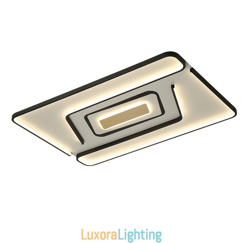 Designer Touch Decorative Rectangle Modern Contemporary Flush Mount Light