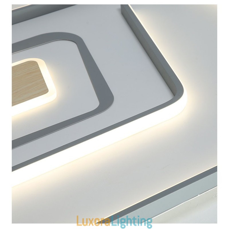 Designer Touch Decorative Rectangle Modern Contemporary Flush Mount Light