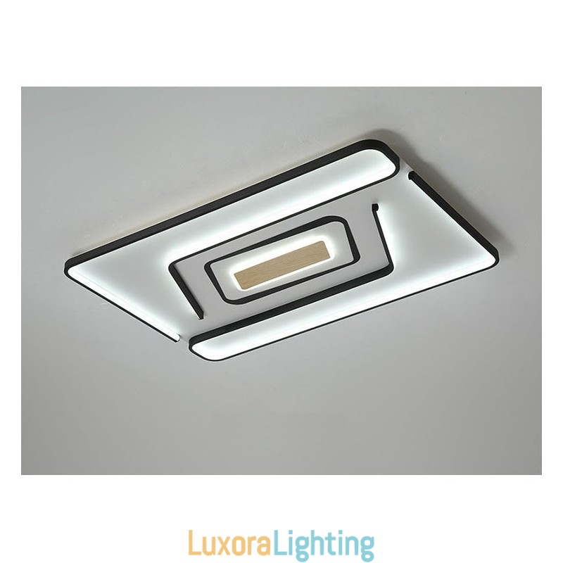 Designer Touch Decorative Rectangle Modern Contemporary Flush Mount Light