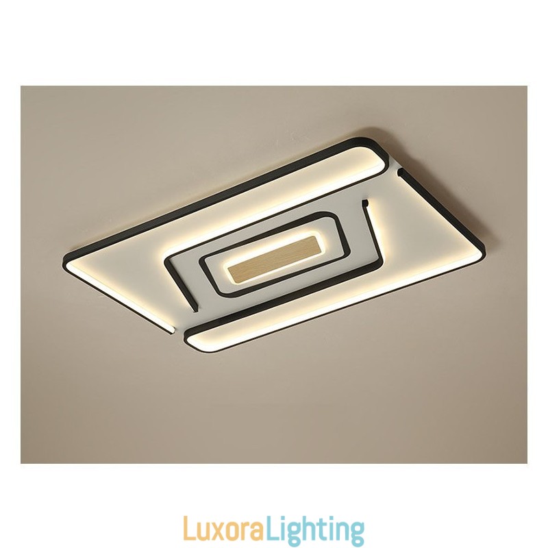 Designer Touch Decorative Rectangle Modern Contemporary Flush Mount Light