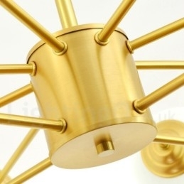 Designer Touch Decorative 12 Light (8+4 Light) Two Tiers Pure Brass Northern Europe Bean Chandelier Modern Metal Molecules Pendant Light