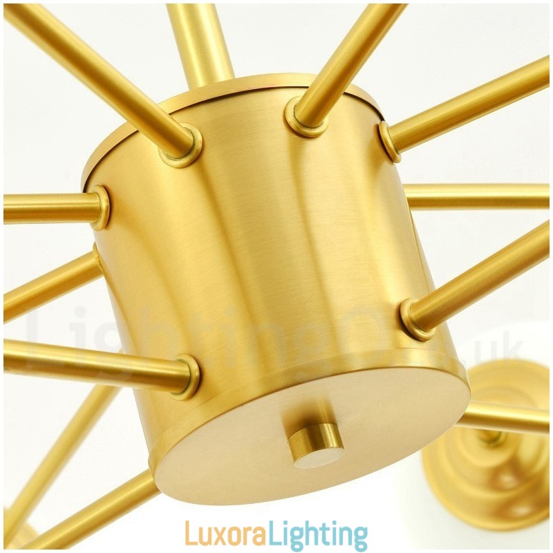 Designer Touch Decorative 12 Light (8+4 Light) Two Tiers Pure Brass Northern Europe Bean Chandelier Modern Metal Molecules Pendant Light