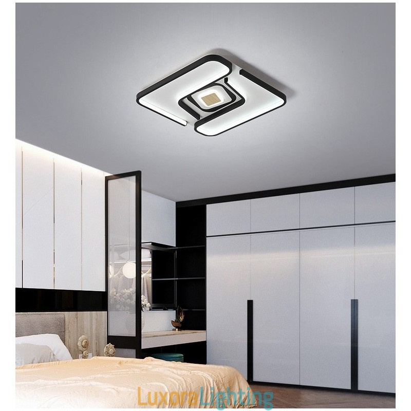 Designer Touch Decorative Square Modern Contemporary Flush Mount Light