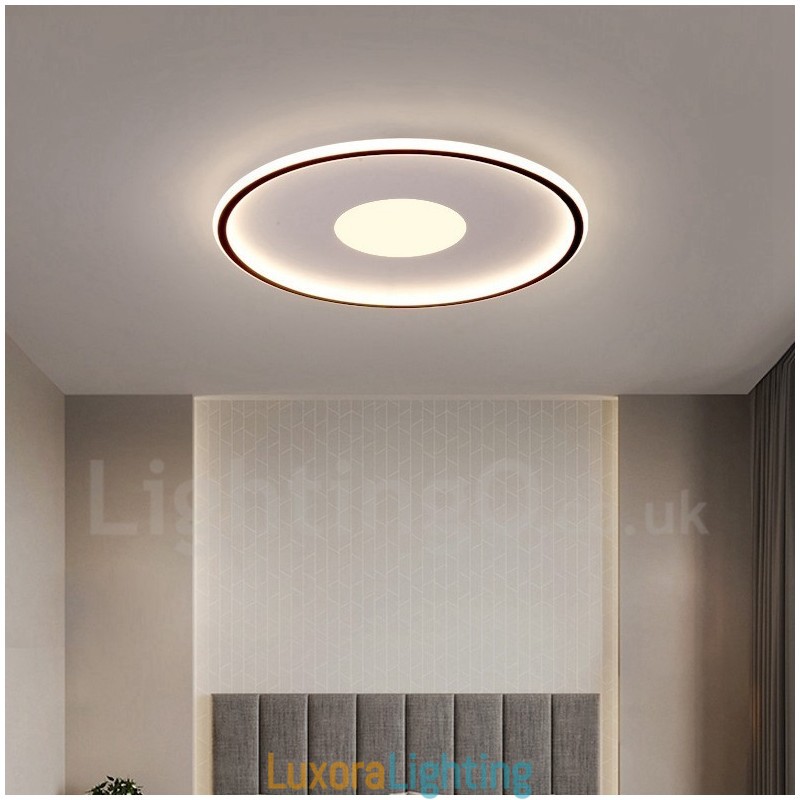 Designer Touch Decorative Ultra Thin Dimmable Modern Contemporary Nordic Style Flush Mount Ceiling Lights with Remote Control Also Can Be Used As Wall Light