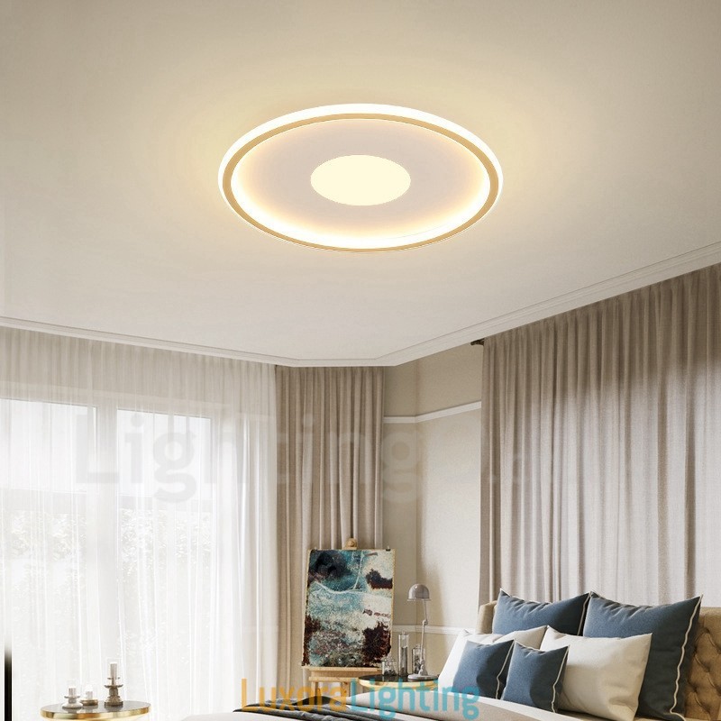 Designer Touch Decorative Ultra Thin Dimmable Modern Contemporary Nordic Style Flush Mount Ceiling Lights with Remote Control Also Can Be Used As Wall Light