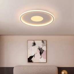 Designer Touch Decorative Ultra Thin Dimmable Modern Contemporary Nordic Style Flush Mount Ceiling Lights with Remote Control Also Can Be Used As Wall Light