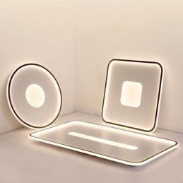 Designer Touch Decorative Ultra Thin Dimmable Modern Contemporary Nordic Style Flush Mount Ceiling Lights with Remote Control Also Can Be Used As Wall Light