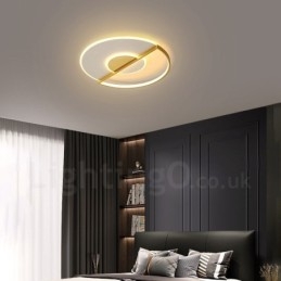 Designer Touch Decorative Gold Ultra Thin Modern Contemporary Nordic Style Flush Mount Ceiling Lights with Remote Control Also Can Be Used As Wall Light