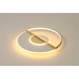 Designer Touch Decorative Gold Ultra Thin Modern Contemporary Nordic Style Flush Mount Ceiling Lights with Remote Control Also Can Be Used As Wall Light