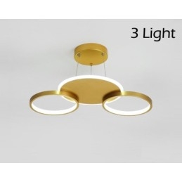 Designer Touch Decorative Gold Modern Contemporary Nordic Style Circle Ceiling Chandelier with Remote Control Also Can Be Used As Wall Light