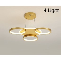 Designer Touch Decorative Gold Modern Contemporary Nordic Style Circle Ceiling Chandelier with Remote Control Also Can Be Used As Wall Light