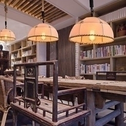 Designer Touch Decorative Retro handmake hemp rope countyard chandelier lamp in the industrial countryside style