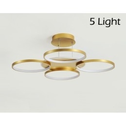 Designer Touch Decorative Gold Modern Contemporary Nordic Style Circle Ceiling Chandelier with Remote Control Also Can Be Used As Wall Light