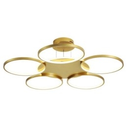 Designer Touch Decorative Gold Modern Contemporary Nordic Style Circle Ceiling Chandelier with Remote Control Also Can Be Used As Wall Light