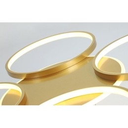 Designer Touch Decorative Gold Modern Contemporary Nordic Style Circle Ceiling Chandelier with Remote Control Also Can Be Used As Wall Light