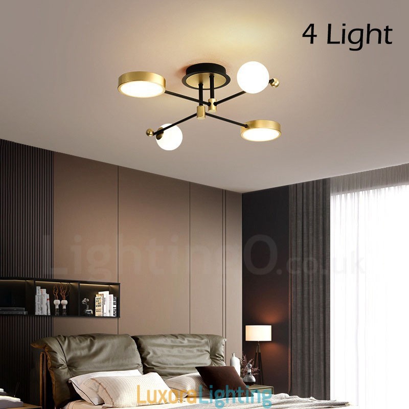 Designer Touch Decorative Gold Black Ceiling Modern Metal Chandelier