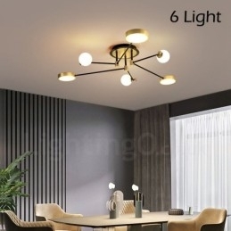 Designer Touch Decorative Gold Black Ceiling Modern Metal Chandelier