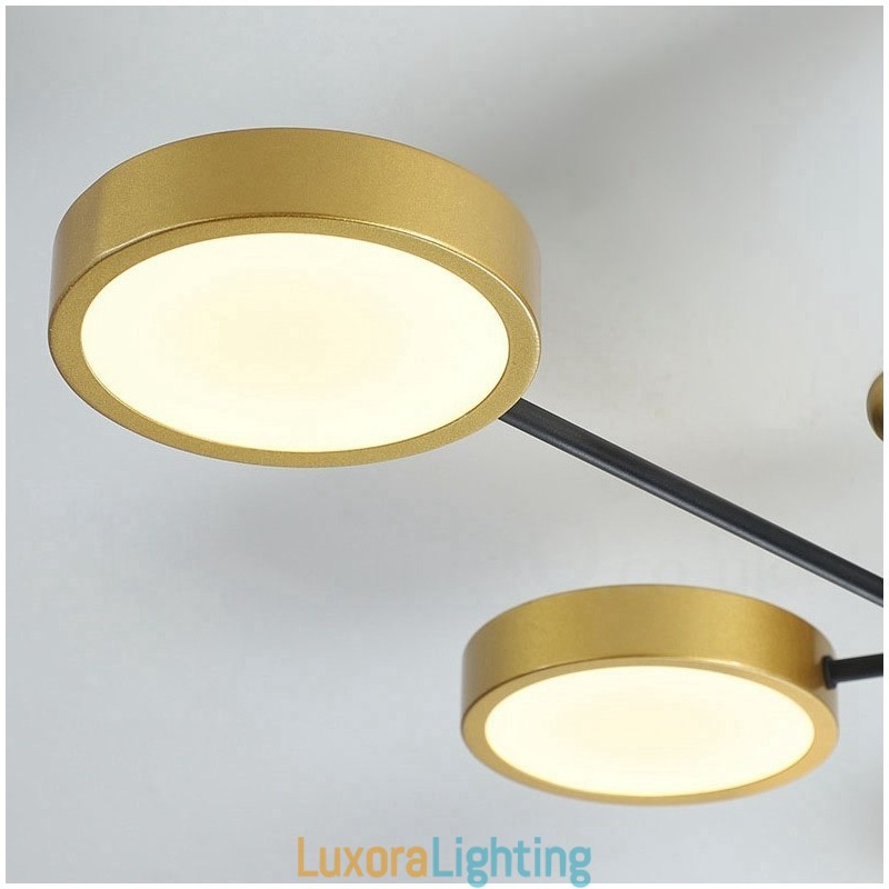 Designer Touch Decorative Gold Black Ceiling Modern Metal Chandelier