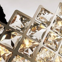 Designer Touch Decorative Two Tiers Luxury Postmodern Black and Gold Round K9 Crystal Pendant Chandelier