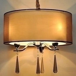 Designer Touch Decorative Simple Wrought Iron Crystal Chandelier 6 Lights