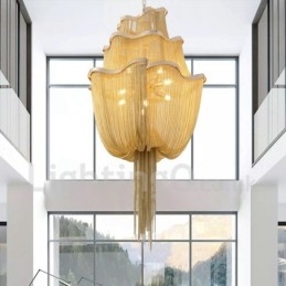 Designer Touch Decorative Tassels Chandelier Pendant Light Silver Gold Colour