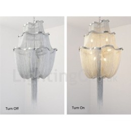 Designer Touch Decorative Tassels Chandelier Pendant Light Silver Gold Colour