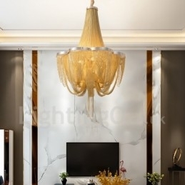 Designer Touch Decorative Tassels Chandelier Pendant Light Silver Gold Colour
