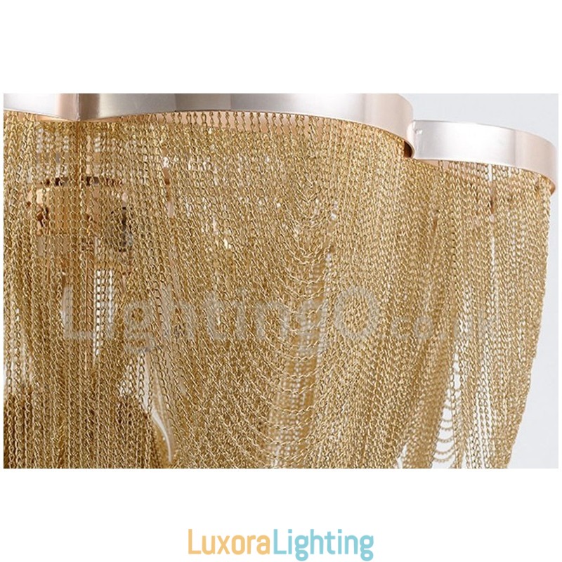 Designer Touch Decorative Tassels Chandelier Pendant Light Silver Gold Colour